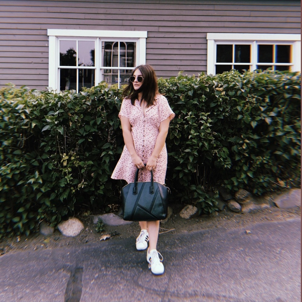 Pink Floral 90’s inspired Wild Fable dress